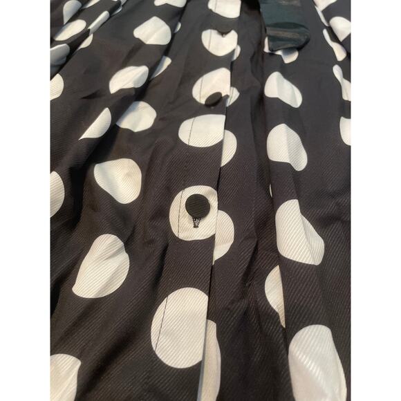 GRACIA Women's Fabulous A-line Full Skirt Medium Black/White Polka Dot NWT - Picture 5 of 7